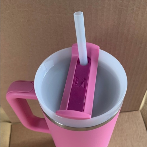 Stanley Pink Travel Mug with Straw - Picture 2 of 3